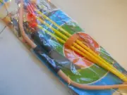 Vintage Bow & Arrow 15' Archery Set Western cowboy Indians