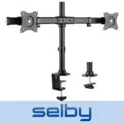 13 - 27" Inch 10kg Dual 2 LCD Monitor Screen Grommet Clamp Desktop Stand VESA