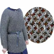 Medieval Chainmail Round Riveted Aluminum Chain Mail Shirt Reenactment LARP SCA