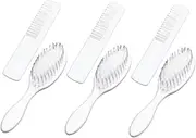 IWOWHERO 3Sets Newborn Hair Brush Comb Brush Kit for Gentle Scalp Massage and Cradle Cap Care Soft Bristles for Hair Care for Boys