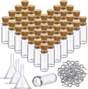 Yungyan 50 Pieces Small Mini Glass Bottles Jars with Cork Stoppers 5ml, Clear