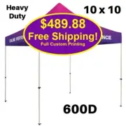 Full Color Graphics Replacement 600D Tent Canopy Cover for Pop Up Tent 10' x 10'