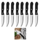 8 PC Set Steak Knives Stainless Steel Serrated Professional Kitchen Knife Sharp