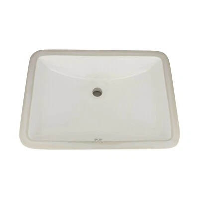 Trench Rectangular Undermount Bathroom Sink 20-7/8" X 14-5/8 X 8-3/8" Bisque