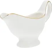 Cabilock Ceramic Sauce Pitcher with Rim Kitchen Sauce Cup for Gravy Broth and Dressing Elegant Western Food Sauce Jug for Serving Decorative Milk Container