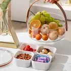 Snack Candy Tray Separate Compartments for Different Foods Capacity Fruit Plate