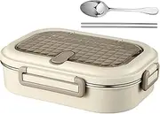 Insulated Food Container - Hot Food Container | Microwavable Leak-Proof Stainless with Spoon Chopsticks Divided Bowl for Nursing Charcuterie Snack Salad Picnic