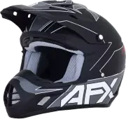 AFX FX17 Aced Helmet Md Matte Black White 0110-6490
