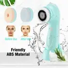 Electric Facial Cleansing Brush Spin Massager Face Cleanser w/ 3 Rotating Heads