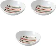 Set of 3 Nishiki Tokusa Ovals, Small Size, 3.0 x 3.0 x 0.8 inches (8 x 7.5 x 2 cm) (50cc) | Arita-yaki Setomonohonpo