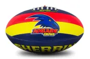 Adelaide Crows Team AFL Football Sherrin Syn Rubber Club Football size 5 Ball