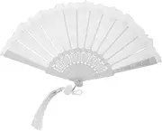 Gatuida Lace Hand Fan with Tassel Handheld Vintage Style Fan
