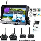 Digital Wireless 10.1" Quad DVR Monitor 4x1080P AHD Reversing Camera F Truck BUS