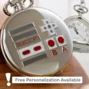 Nintendo Controller Pocket Watch - Personalized NES Video Game Gift for Gamers