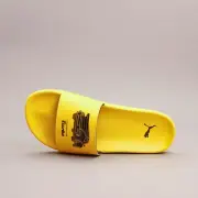 Puma PL Porsche Turbo Legacy Leadcat 2.0 Lemon Black Slides Sandal New 307568-02