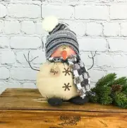 New w/ tags Honey and Me Slope Snowman-rustic snow man hat scarf snowflakes
