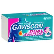 Gaviscon Peppermint Dual Action Tablets - 48 Pack