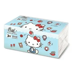 【春風】3層超細柔抽取式衛生紙(90抽/60包/箱)HELLO KITTY繽紛系列