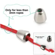 Plastic Bell End Stoppers Cord Rope Lace Lock Bell Caps Lanyard Rope Fastener