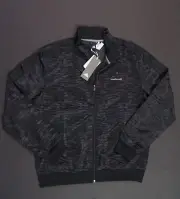 ADIDAS Men Essential ClimaLite® Printed Track Jacket in Black NEW NWT