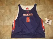 PHELPS WILDCATS #8 NCAA NEW WITH TAG UNDER ARMOUR LACROSSE REVERSABLE JERSEY