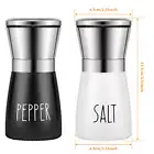 2 Pcs Salt and Pepper Grinder Set Manual Salt Pepper Mill Grinder