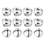 12Pcs 20mm Jingle Bells DIY Small Bells Silver Tone