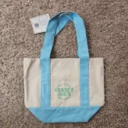 *NEW* Trader Joe’s Limited Edition Reusable Mini Pastel Canvas Tote Bag - BLUE