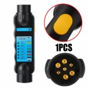 12V 7 Pin Car & Trailer Towing Lights Plug&Socket Cable Wiring Circuit Tester