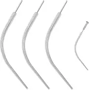 [ZS] 18/16/14G G23 Titanium Insertion Pin Taper for Nose Ear Navel Lip Curve Threadless Piercings Jewelry Kit, 3Pcs Push in Body Piercing Stretching Kit Assistant Tool