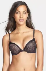 DKNY 458267 Super Sleeks Embrace Underwire Push-Up Bra MSRP $44
