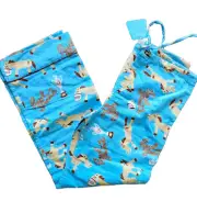 Vintage Paul Frank Pajama Pants, Longshot the Horse, Blue, Large