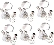 QUMIIRITY 6pcs Guitar Tuner Pegs Metal Guitar Tuning Pegs for Beginners Accessories Tool Tuner Key
