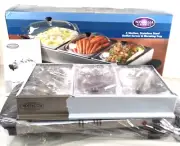Buffet Food Warmer 3 Station Server Stainless Steel BCD332 N0stalgia Electriocs