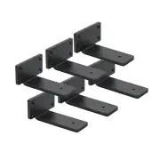 6 Pack Shelf Brackets 4 Inch Floating Shelf Bracket 1/5 inch Thick Heavy Duty...