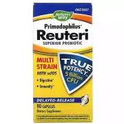 2 X Nature's Way, Primadophilus Reuteri, Superior Probiotic, 5 Billion CFU, 90 V