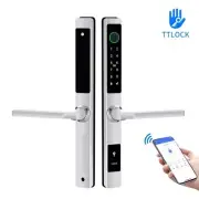 Fingerprint Sliding Lock Waterproof APP Password Card Outdoor Metal Wooden Door