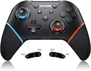 ECHTPower Switch Controller for Switch Controller Wireless, Switch Pro Controller with 4 Programmable Buttons,Adjustable Vibration,Turbo,6-Axis Motion,Wake up Function