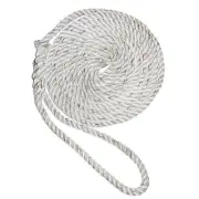 New England Ropes 3/4" Premium 3-Strand Dock Line - White w/Tracer - 25'