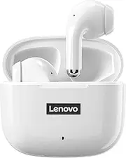 Original Lenovo LP40 Pro True Wireless Stereo Earbuds | Bluetooth 5.1 Headphones in-Ear 25H Playtime | USB-C Fast Charge | Deep Bass Touch Control | IPX5 Splash-Proof, Sweat-Proof, TWS Sport – White