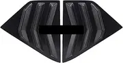 Glossy Black Rear Window Louvers Shutters Cover Compatible For Nissan Kicks 2017-2021 2PCS Window Louvers Cover Trim