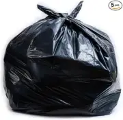 Strong Black Trash Bags 96 Gallon Wastebasket Receptacle Can Liner Large 50 pcs