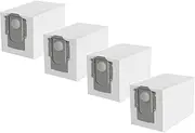 [viiotu] 4 Pack Dust Bags Compatible with Roborock QV 35A/Saros 10/10R/Qrevo/Q RevoS/Qrevo Pro/Plus/MaxV/Master/Curv S5X/Edge S5A/S8 MaxV/S8 Max Ultra, 3L Large Capacity Bags