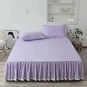 Bed Valance Skirt Fitted Valance Sheet Bed Skirt Double Queen Single King Size Bedspread Bed Skirt Wrap 150 * 200CM 180 * 200CM 200 * 220CM Plain Dyed Solid Pattern Easy Care Hotel Quality