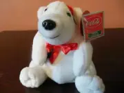 Coca Cola Bear_Stuffed Animal_Plush_Beanie_Coke_6x5_Polar Bear