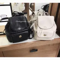 在飛比找蝦皮購物優惠-美國正品🇺🇸 Coach 新品 皮革 掀蓋 後背包（小）