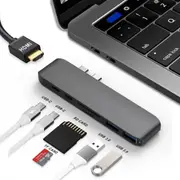 Type C Multiport Hub Output 4K HDMI USB 3.0 USB-C Adapter HUB For MacBook
