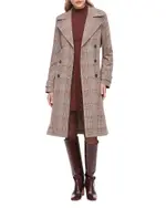 Bagatelle Plaid City Trench Coat