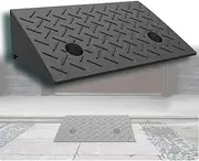 MAEEHDNKM Portable Curb Ramps, 2" 3" 4" 5" Rise Height, Wheelchair Threshold Ramp, Heavy Duty Rubber Shed Ramps Handicap Ramps for Driveways Scooter Garage(50x30x15cm)