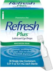 Refresh Plus Lubricant Eye Drops, Preservative Free, Single Use Containers, 30 C